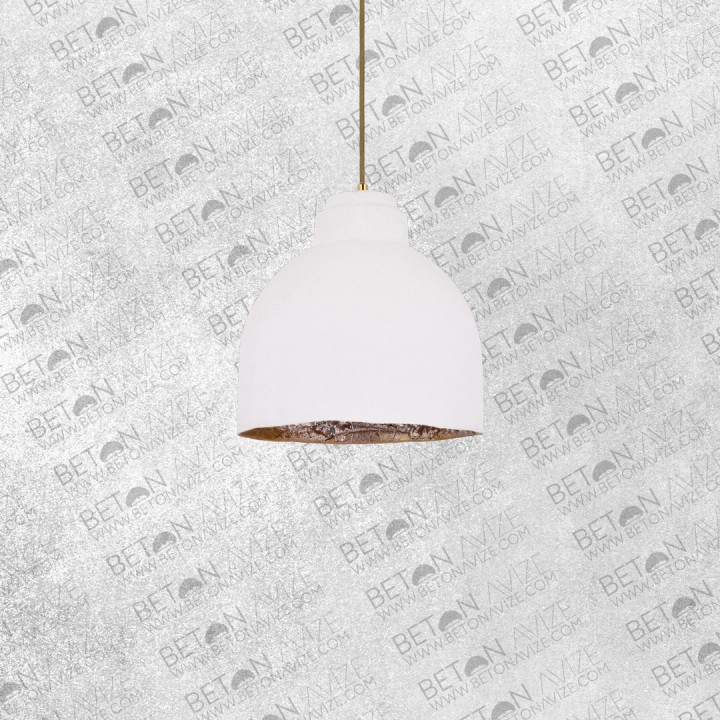 Baggy Concrete Pendant Lamp White