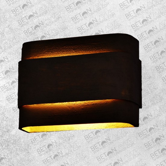 Cappadocia Concrete Wall Lamp Black