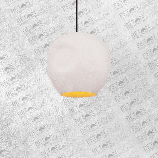 Dimply Concrete Pendant Lamp White