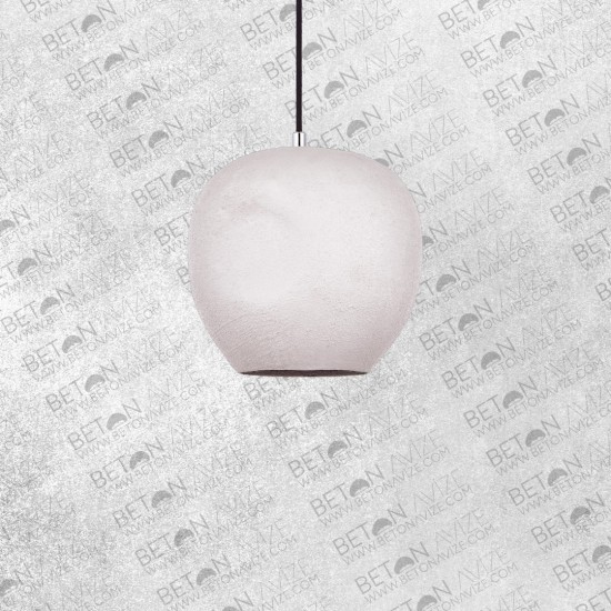 Dimply Concrete Pendant Lamp White