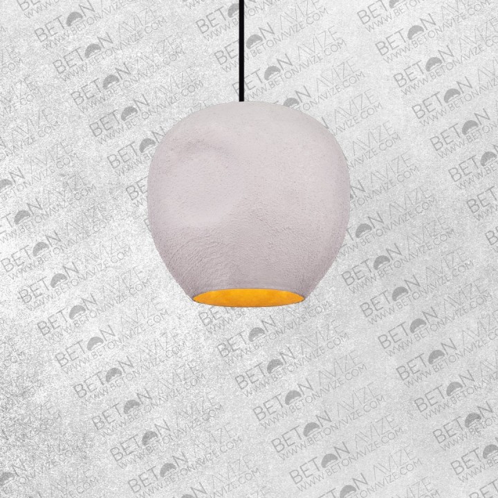 Dimply Concrete Pendant Lamp Gray