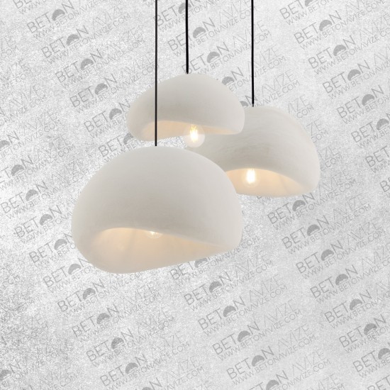 Lovel Concrete Pendant Lamp White Set • ø30 - ø40 - ø50