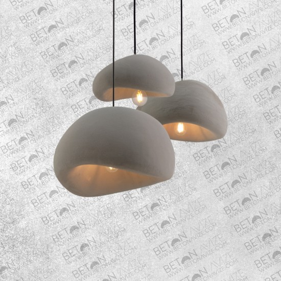 Lovel Concrete Pendant Lamp Gray Set • ø30 - ø40 - ø50