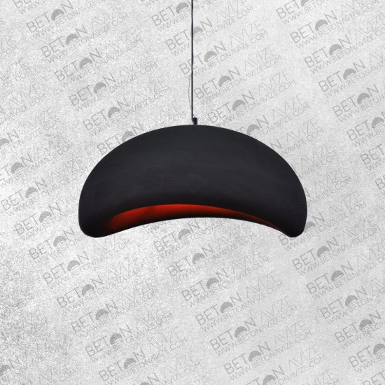 Lovel Concrete Pendant Lamp Black • ø60