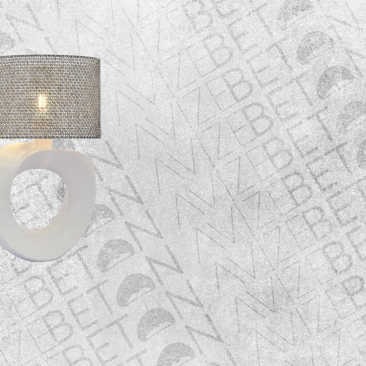 Sarmal Beton Abajur Beyaz