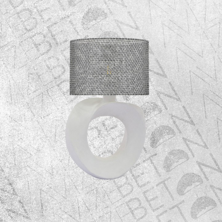 Sarmal Beton Abajur Beyaz