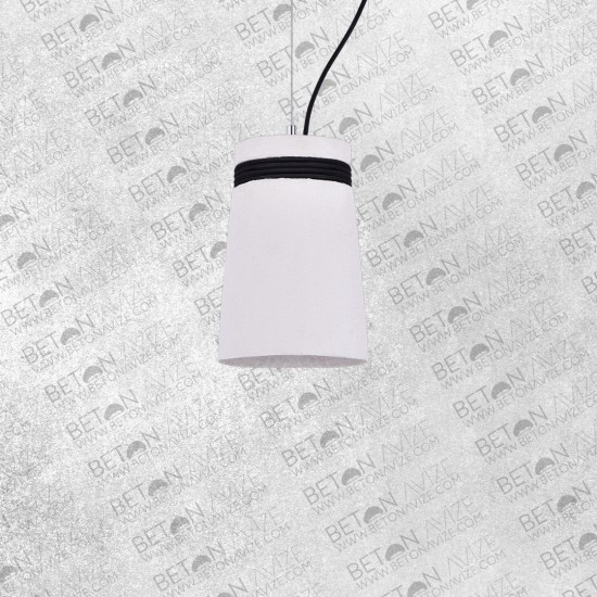 Winding Concrete Pendant Lamp White